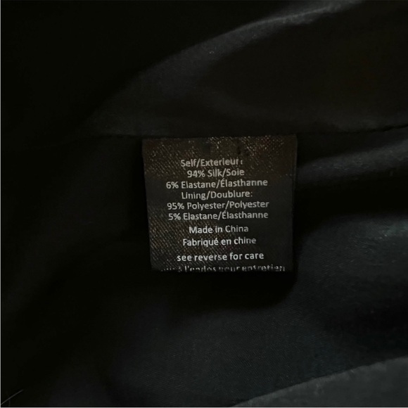 CAROLINE CONSTAS Silk V-Neck Sleeveless Ruffle Hem Ruched Side Slit Maxi Gown M - Picture 6 of 7